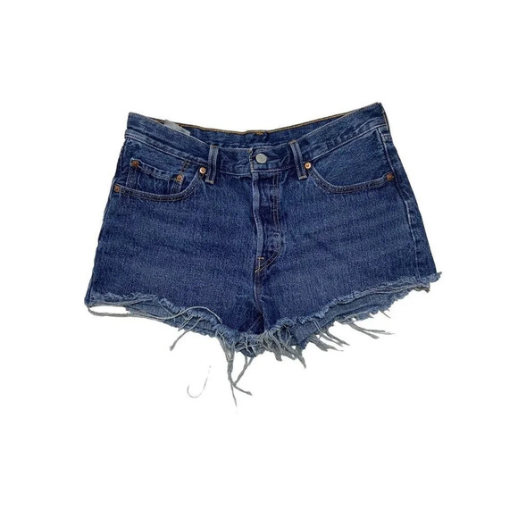Levi's 501 Original High Rise Button Fly Cut Off Shorts-sz 29 - Picture 1 of 8